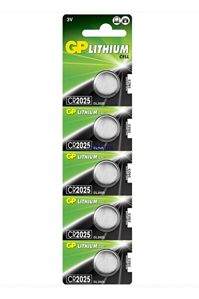 GP 5 ADET 5li KUMANDA PİLİ YASSI TİP 2025 CR2025 3v