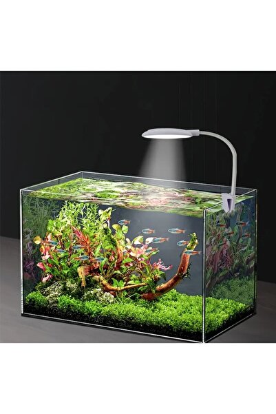 DenizCanlilari 360 Dönebilen LED Akvaryum Lambası- USB Güçlü Klips Adaptörlü,...