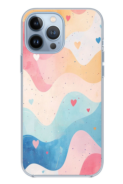 TechTree حافظة سيليكون متوافقة مع هاتف iPhone 13 PRO MAX بألوان باستيل ومموجة...