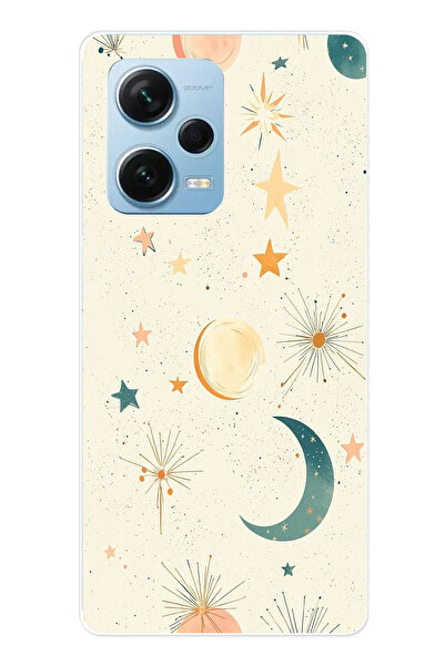 TechTree حافظة سيليكون متوافقة مع هاتف Redmi Note 12 PRO 5G ذات خلفية كريمية ...