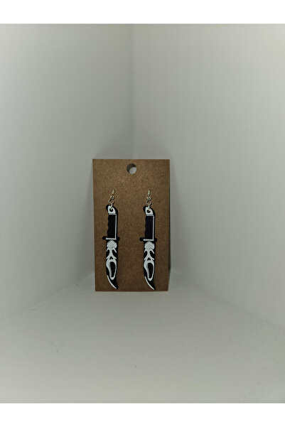 ADA 3D Scream Ghostface Çığlık Korku Temalı Bıçak Küpe Çifti - Gotik Estetik ...