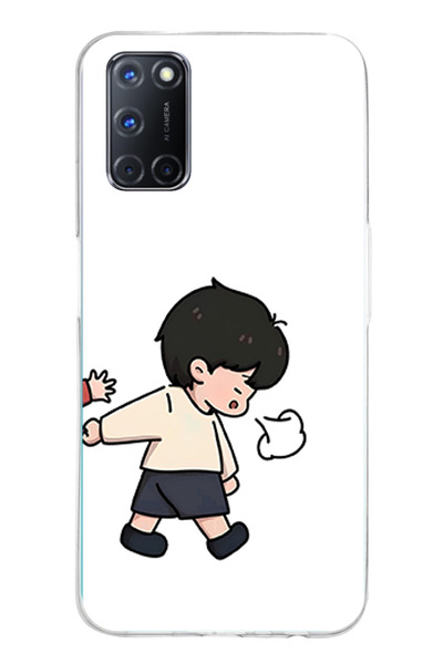 TechTree حافظة سيليكون متوافقة مع هاتف OPPO A52-A72-92 - مجموعة الزوجين مطبوع