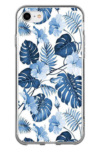 TechTree حافظة سيليكون مطبوع متوافقة مع هاتف iPhone 6 - 6S بنمط أوراق الشجر ا...