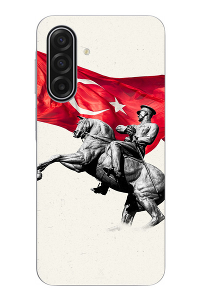 TechTree حافظة سيليكون متوافقة مع هاتف سامسونج جالاكسي A17 بتفاصيل تذكارية لأ...