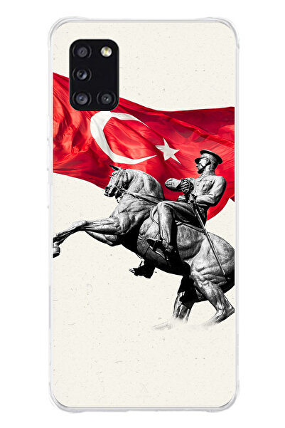 TechTree حافظة سيليكون متوافقة مع هاتف سامسونج جالاكسي A31 بتفاصيل تذكارية لأ...