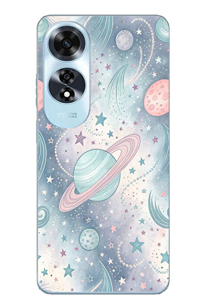 TechTree حافظة سيليكون ناعمة متوافقة مع هاتف اوبو A60 مطبوع