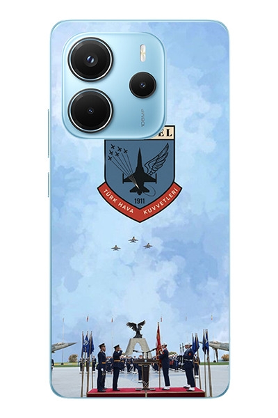 TechTree حافظة سيليكون متوافقة مع القوات الجوية التركية مطبوع لهاتف Redmi Not...