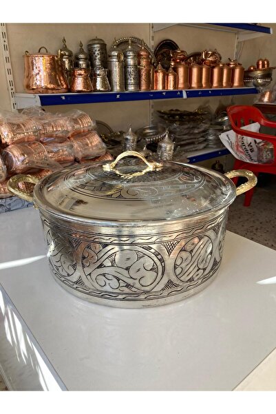 Bakır Dünyası Online 5 Parça El İşlemeli Bakır Tencere Takımı - 2-8 Litre Ara...