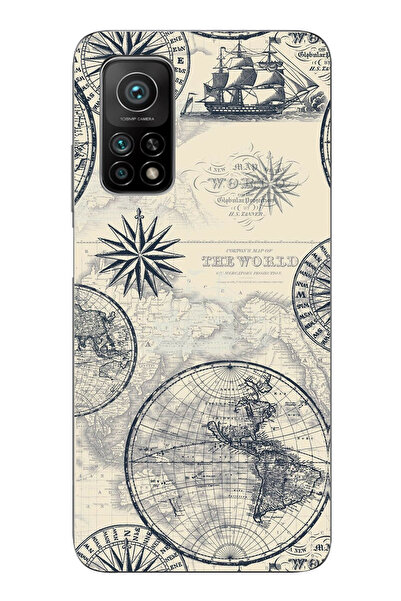 TechTree حافظة سيليكون متوافقة مع هاتف Xiaomi Mi 10T-10T PRO وخرائط العالم ال...