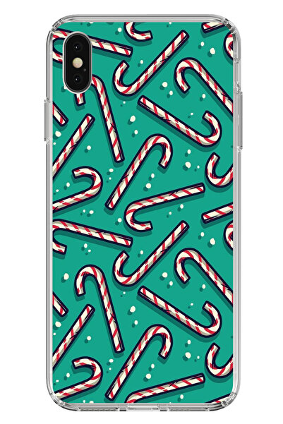 TechTree حافظة سيليكون مطبوع متوافقة مع هاتف iPhone X-XS مع عصا حلوى روح العا...