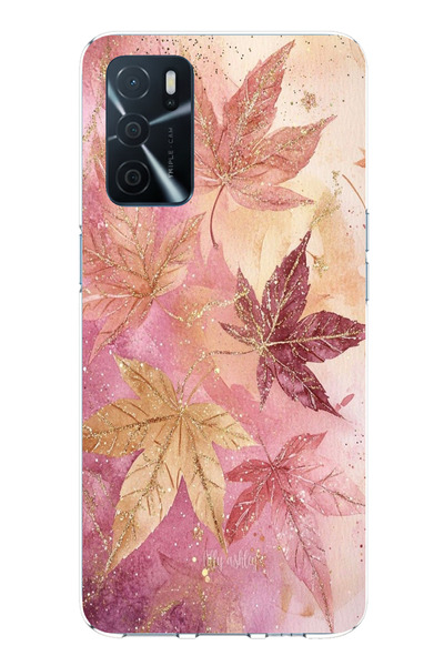 TechTree حافظة سيليكون متوافقة مع هاتف اوبو A16 باللونين الوردي والبورجوندي م...