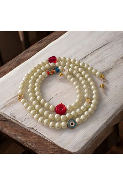 Sibelya Aksesuar Handmade Pearl Eyeglass Strap Women's Stylish Design