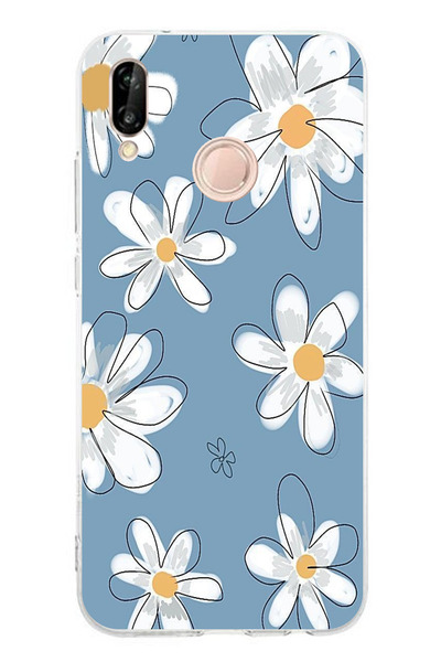 TechTree حافظة سيليكون مطبوعة متوافقة مع هاتف هواوي P20 لايت