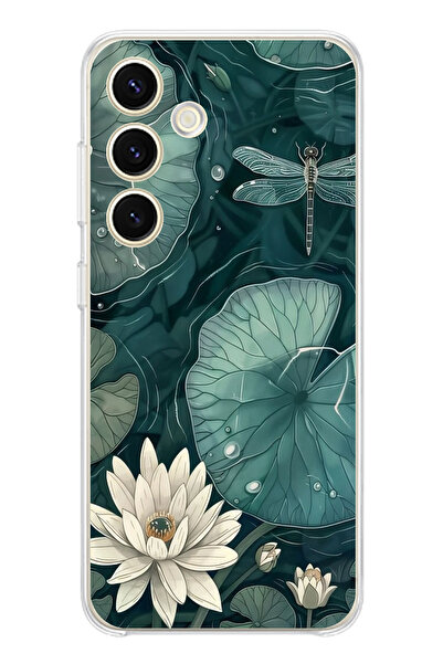 TechTree حافظة سيليكون متوافقة مع هاتف سامسونج جالاكسي S25 باللون الأخضر على ...