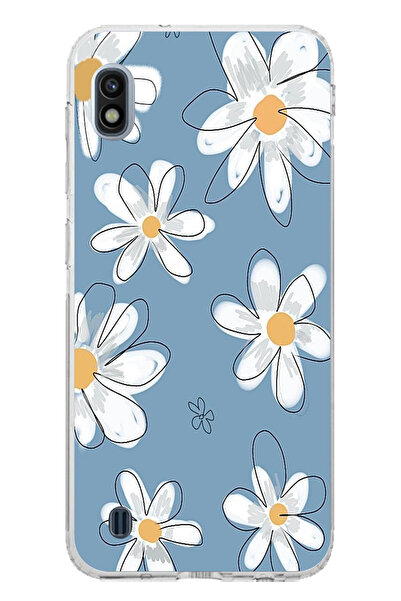 TechTree حافظة سيليكون متوافقة مع هاتف سامسونج جالاكسي A10 باللون الأزرق ديزي...