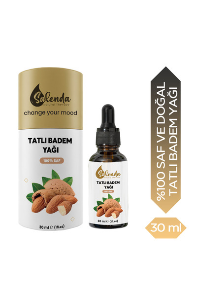 Tatlı Badem Yağı Sweet Almond Oil %100 Saf ve Doğal Soğuk Sıkım 30 Ml