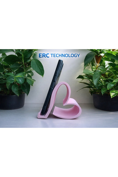 ERCTECH حامل هاتف على شكل قلب باللون الوردي - حامل هاتف لسطح المكتب