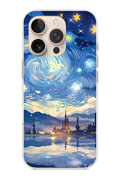 TechTree حافظة سيليكون متوافقة مع هاتف iPhone 16 PRO MAX بتصميم السماء المرصع...