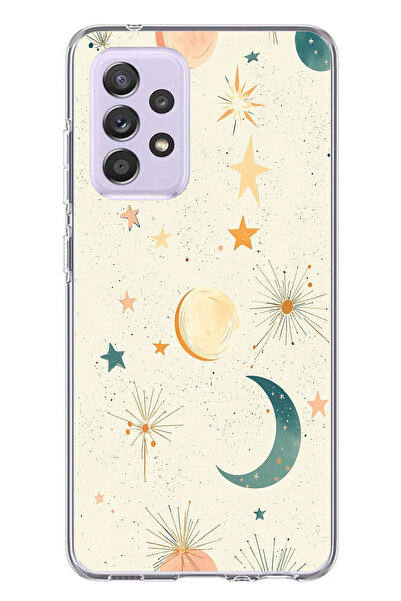 TechTree حافظة سيليكون متوافقة مع هاتف سامسونج جالاكسي A72 ذات خلفية كريمية و...