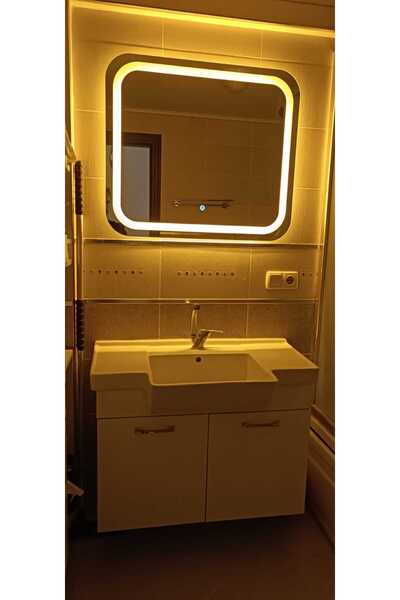 Şişecam Ledli Lazer Kumlamali Dokunmatik Ayna 80 x 60