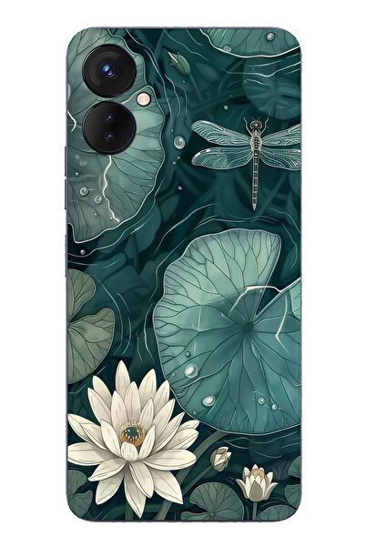 TechTree حافظة سيليكون متوافقة مع هاتف Tecno Spark 9 Pro على شكل زهرة اللوتس ...