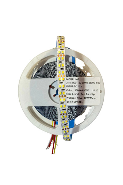 POWERR LED AYDINLATMA 12 Volt 2835 SMD 240 Led 10mm 3 Renk 6500K-4000K-3000K ...