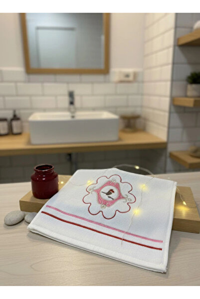 Agbtrend Kırmızı Pip Studio Love Birds Serisi Uyumlu Saf Pamuk Kadife El Havl...