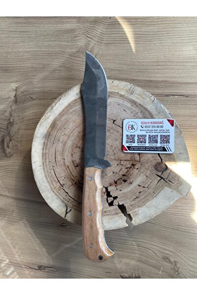 Karadağ 🔪 Avcı Bıçağı 14 cm – El Yapımı Paslanmaz Çelik Kamp ve Outdoor Bıçağı