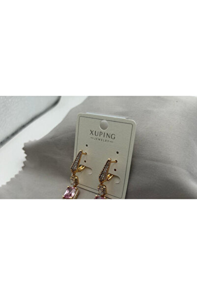 XUPING JEWELRY Cercei placați cu aur de 18k și cristale de zirconiu