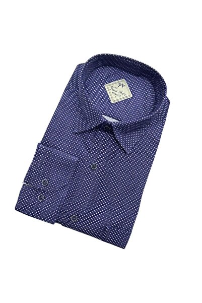 GÖMLEK GALERİSİ Classic Wide Cut Patterned Velvet Men's Shirt