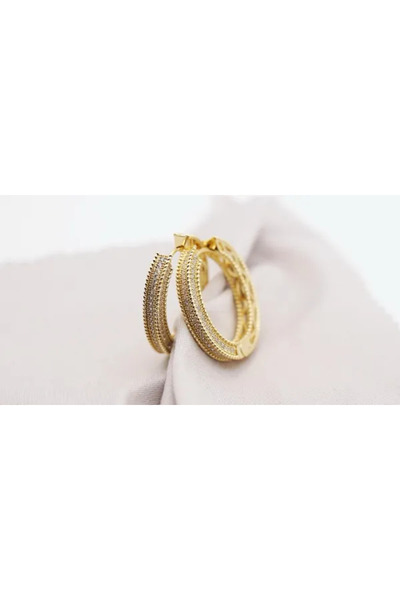 XUPING JEWELRY Cercei placați cu aur de 18k și cristale de zirconiu