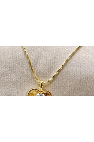 XUPING JEWELRY Colier cu pandantiv inimă placat cu aur de 18k