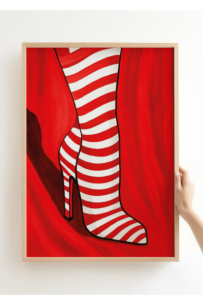 Galerie Mirage Atelier Red Stripes - Pop Art Koleksiyonu - Çerçevesiz Poster