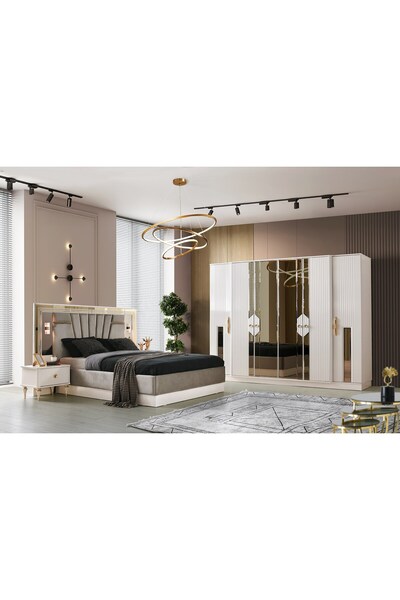 AYDINEV Askar Mdf Yatak Odası Takımı Bazalı