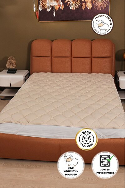 yasetex tasarım Soft Filling Double Bed Protective Pad - Anti-Sweat Cotton Surface Mattress Pad