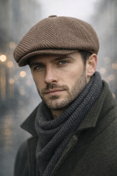 PaminBags Aksesuar قبعة بيكهام بتصميم ظهر السمكة من بيكيه