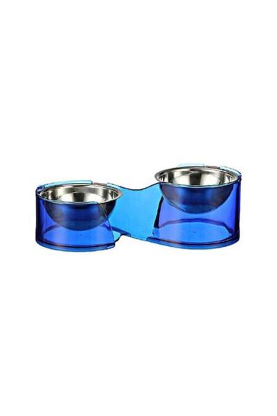 e-Eunoia Art Set of 2 Detachable Metal Bowls for Pet Food with Non-Slip Stand