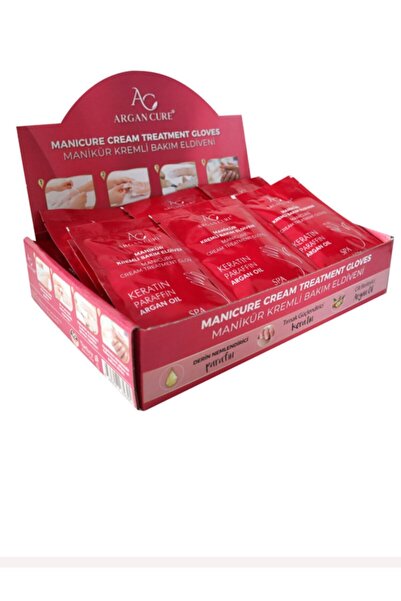 Saatistan Yumuşak ve Bakımlı Eller İçin 50 Adet Manikür Eldiveni Kremli Set