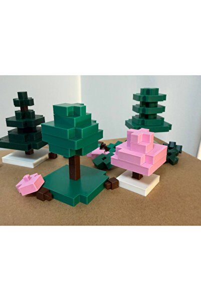 RyUp 3D BULMACA | Minecraft Meşe ve Sakura Ağacı Seti AMS YOK