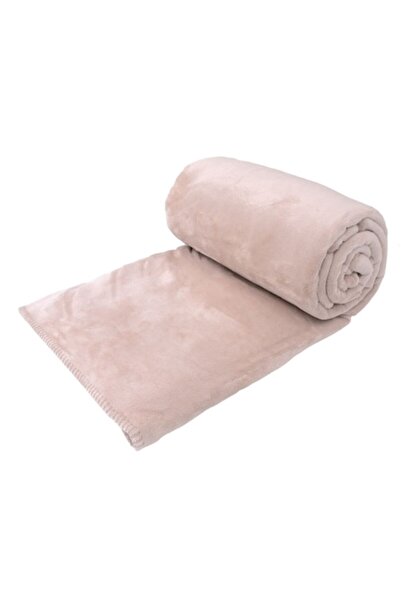 OEM Beige velvet faux fur blanket 220x200cm