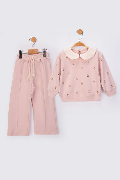 baby flamindo بدلة رياضية موسمية للفتيات من القطن المصنوع من الموسلين بياقة م...