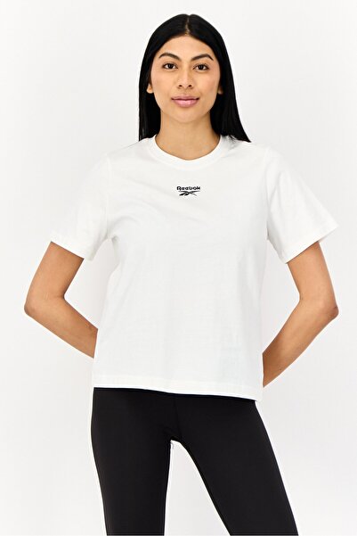 Reebok Women Sportswear Fit Short Sleeve Outdoor T-Shirts, White