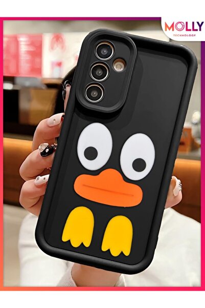 Molly Cute Duck Silicone Case with Thick Black Edges 3D Embossed for Samsung ...