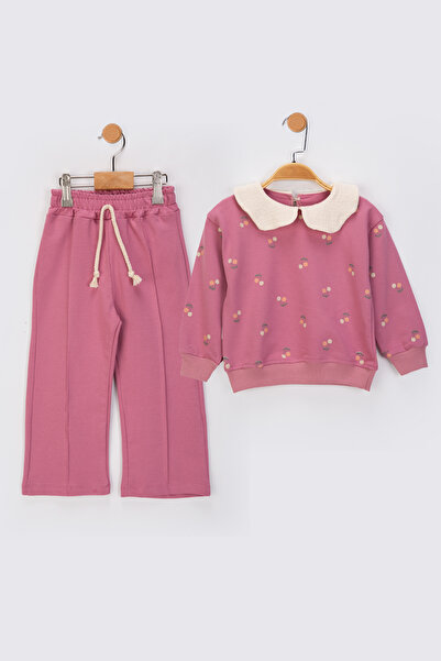 baby flamindo بدلة رياضية موسمية للفتيات من القطن المصنوع من الموسلين بياقة م...