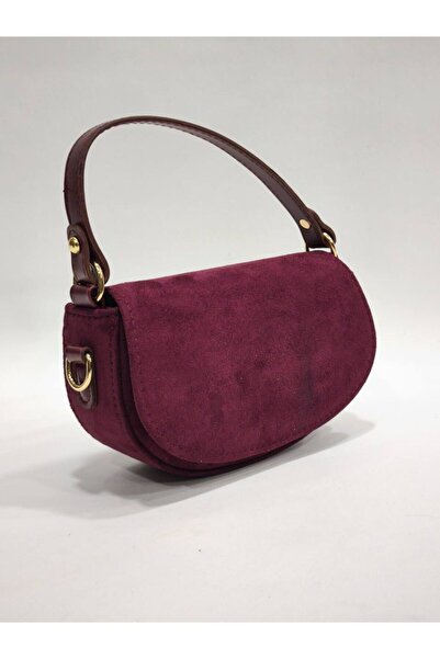 AYSAMOOD Women's Suede Hand and Shoulder Baguette Bag