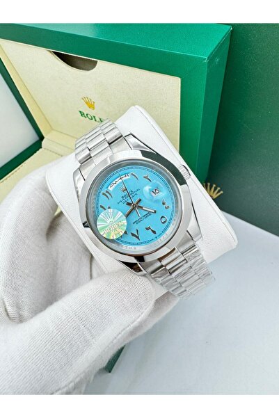 CN Day-Date Replica Wristwatch - Arabic Numerals Edition, Turquoise Dial