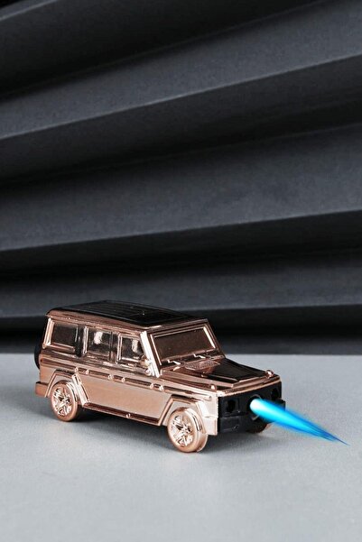 HEPBİMODA Arabalı Çakmak Anahtarlık Gazlı Farlar LED Özel Tasarım Gümüş Gazlı...