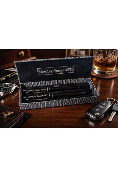 yucisaatleri KALEM 2 li takım (Öğretmen,Doktor,Avukat,Kısaca ÖZEL İSİM YAZILI Çok Şık Hediye) 089