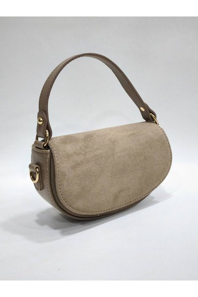 AYSAMOOD Women's Suede Hand and Shoulder Baguette Bag
