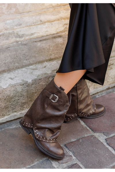 B T Shoes Γυναικείες Μπότες Arvion καφε